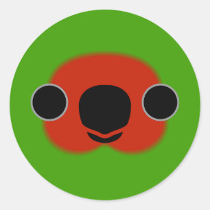 The face of a Little lorikeet Classic Round Sticker