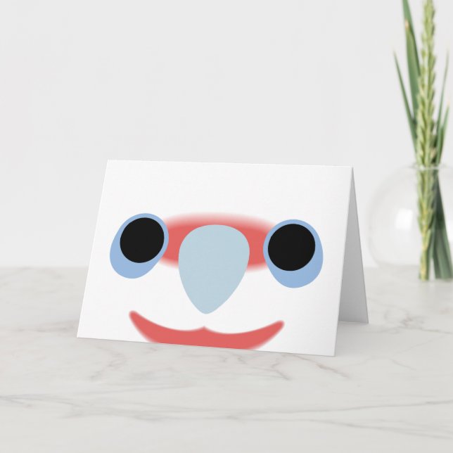 The face of a Long-billed corella Card (Front)