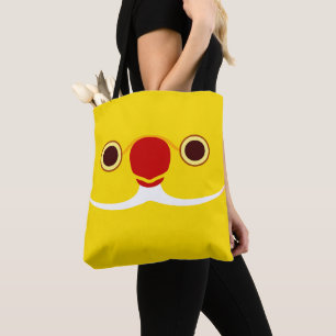 The face of a lutino male Rose-ringed parakeet Tote Bag