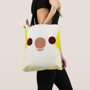 The face of a Lutino Monk Parakeet Tote Bag