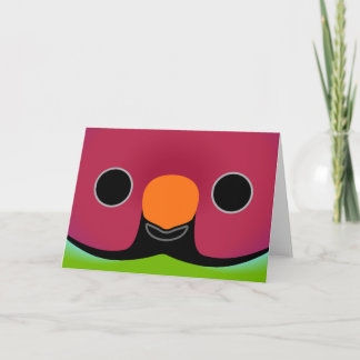 The face of a male Plum-headed parakeet Card