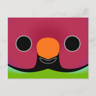 The face of a male Plum-headed parakeet Holiday Postcard