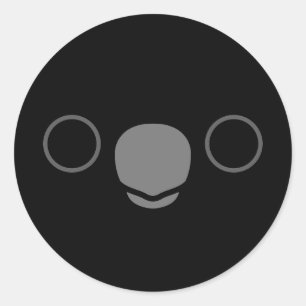 The face of a male Red-tailed Black Cockatoo Classic Round Sticker