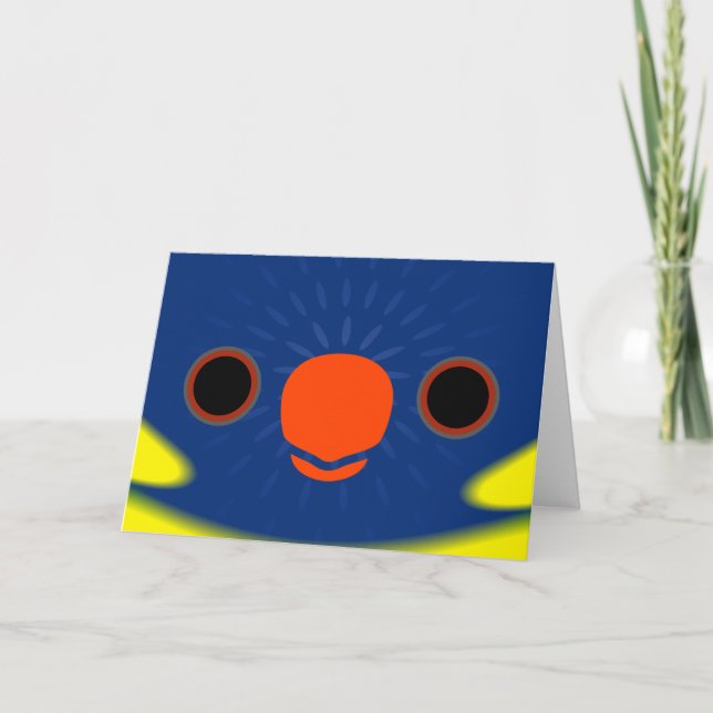 The face of a Marigold lorikeet Card (Front)