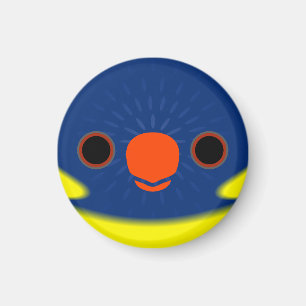 The face of a Marigold lorikeet Magnet