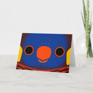 The face of a Massena's Lorikeet Card