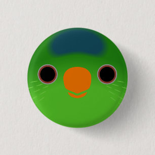 The face of a Meek's lorikeet 3 Cm Round Badge