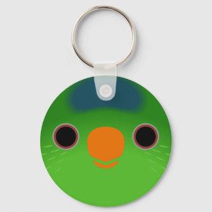 The face of a Meek's lorikeet Key Ring