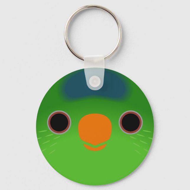 The face of a Meek's lorikeet Key Ring (Front)