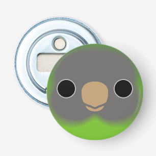 The face of a Meek's Pygmy Parrot Bottle Opener