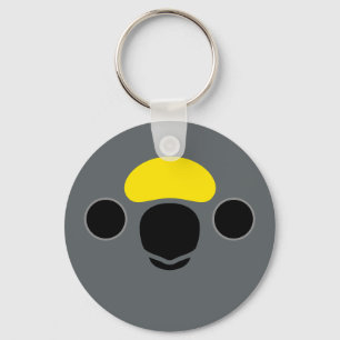 The face of a Meyer's Parrot Key Ring