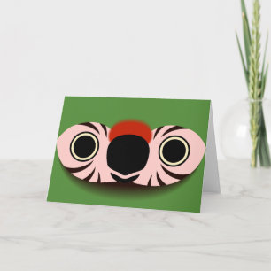 The face of a Military macaw Card