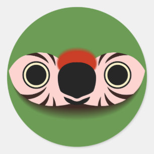The face of a Military macaw Classic Round Sticker
