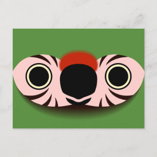 The face of a Military macaw Holiday Postcard