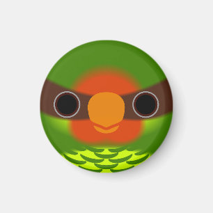 The face of a Mindanao lorikeet Magnet