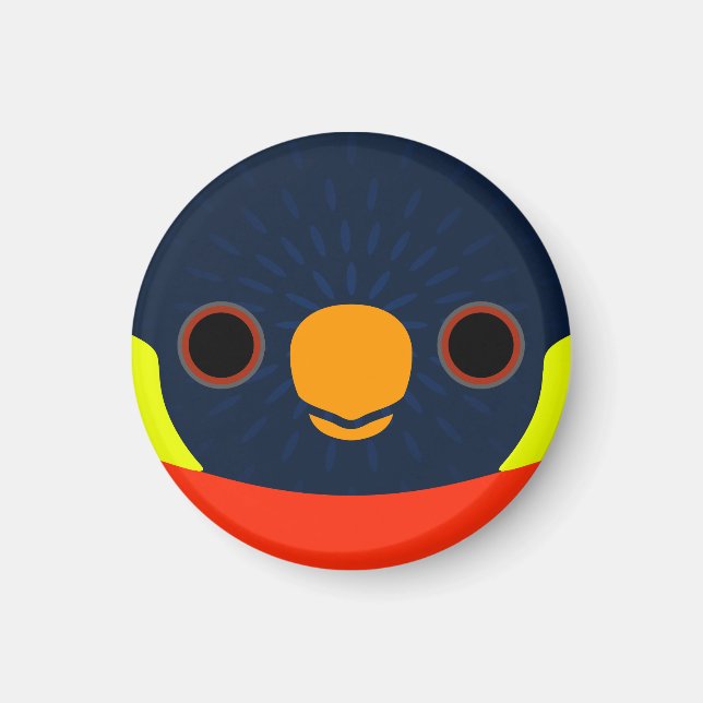 The face of a Mitchell's Lorikeet Magnet (Front)