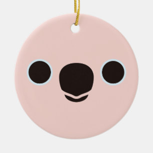The face of a Moluccan Cockatoo Ceramic Ornament