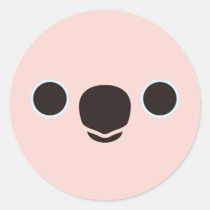 The face of a Moluccan Cockatoo Classic Round Sticker