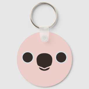 The face of a Moluccan Cockatoo Key Ring