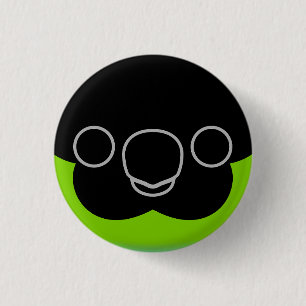 The face of a Nanday parakeet 3 Cm Round Badge
