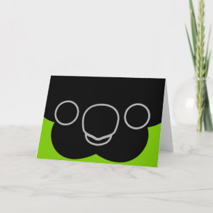 The face of a Nanday parakeet Card
