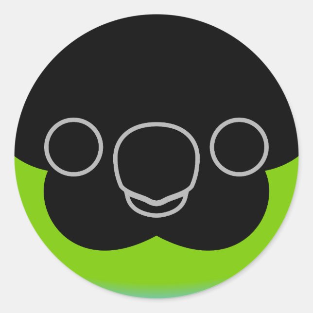 The face of a Nanday parakeet Classic Round Sticker (Front)