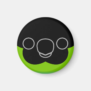 The face of a Nanday parakeet Magnet