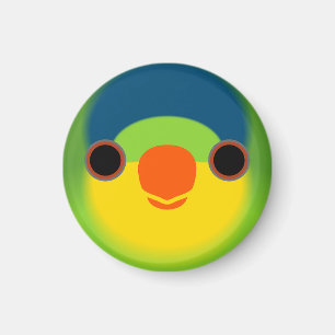 The face of a New Caledonian lorikeet Magnet