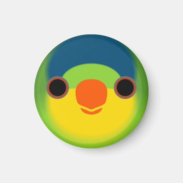 The face of a New Caledonian lorikeet Magnet (Front)