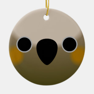 The face of a New Zealand kākā Ceramic Ornament