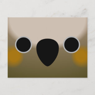 The face of a New Zealand kākā Holiday Postcard