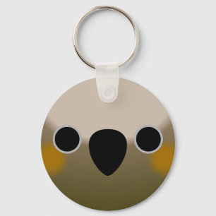 The face of a New Zealand kākā Key Ring
