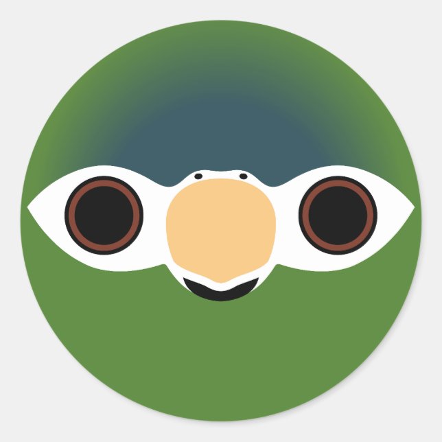 The face of a Noble Macaw Classic Round Sticker (Front)