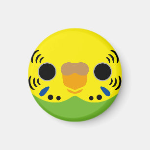 The face of a normal female budgie magnet