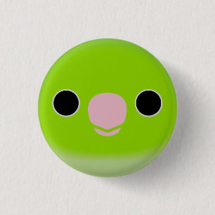 The face of a normal female Pacific parrotlet 3 Cm Round Badge