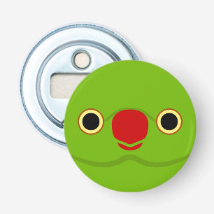 The face of a normal female Rose-ringed parakeet Bottle Opener