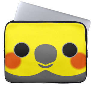 The face of a normal grey male cockatiel laptop sleeve