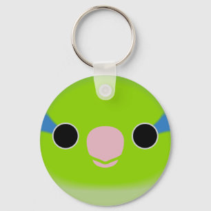 The face of a normal male Pacific parrotlet Key Ring