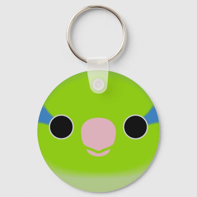 The face of a normal male Pacific parrotlet Key Ring (Front)