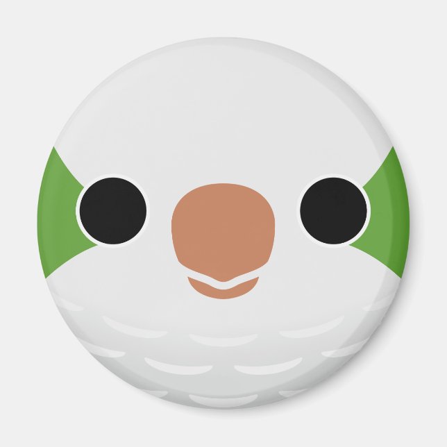 The face of a Normal Monk Parakeet Magnet (Front)