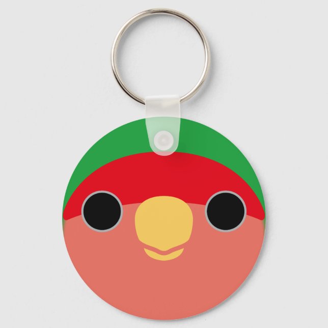 The face of a normal peach-faced lovebird key ring (Front)