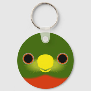The face of a Orange-billed lorikeet Key Ring