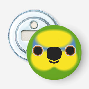 The face of a Orange-winged amazon Bottle Opener