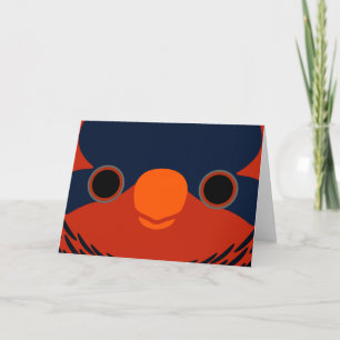 The face of a Ornate lorikeet Card
