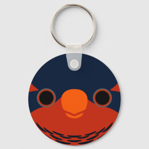 The face of a Ornate lorikeet Key Ring