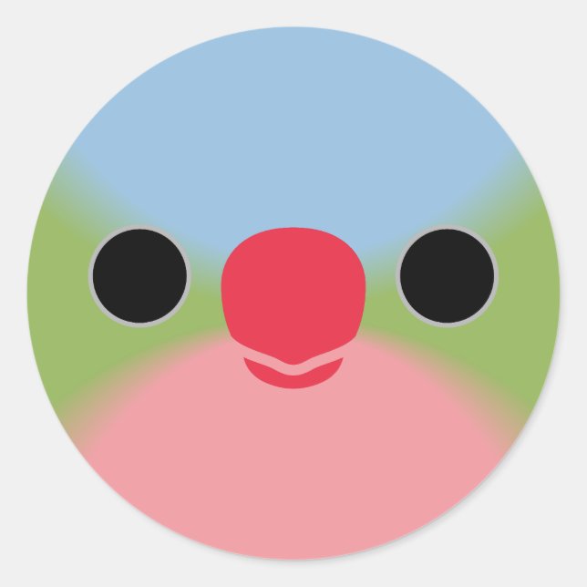 The face of a Princess Parrot Classic Round Sticker (Front)