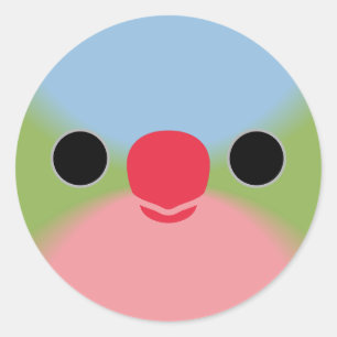 The face of a Princess Parrot Classic Round Sticker