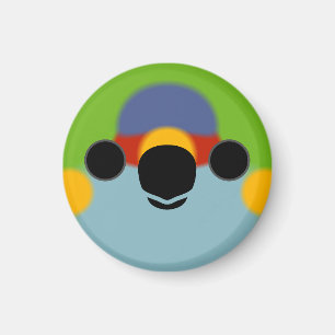 The face of a Purple-crowned lorikeet Magnet