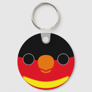 The face of a Purple-naped lory Key Ring