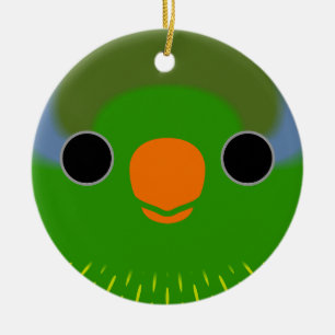 The face of a Pygmy lorikeet Ceramic Ornament